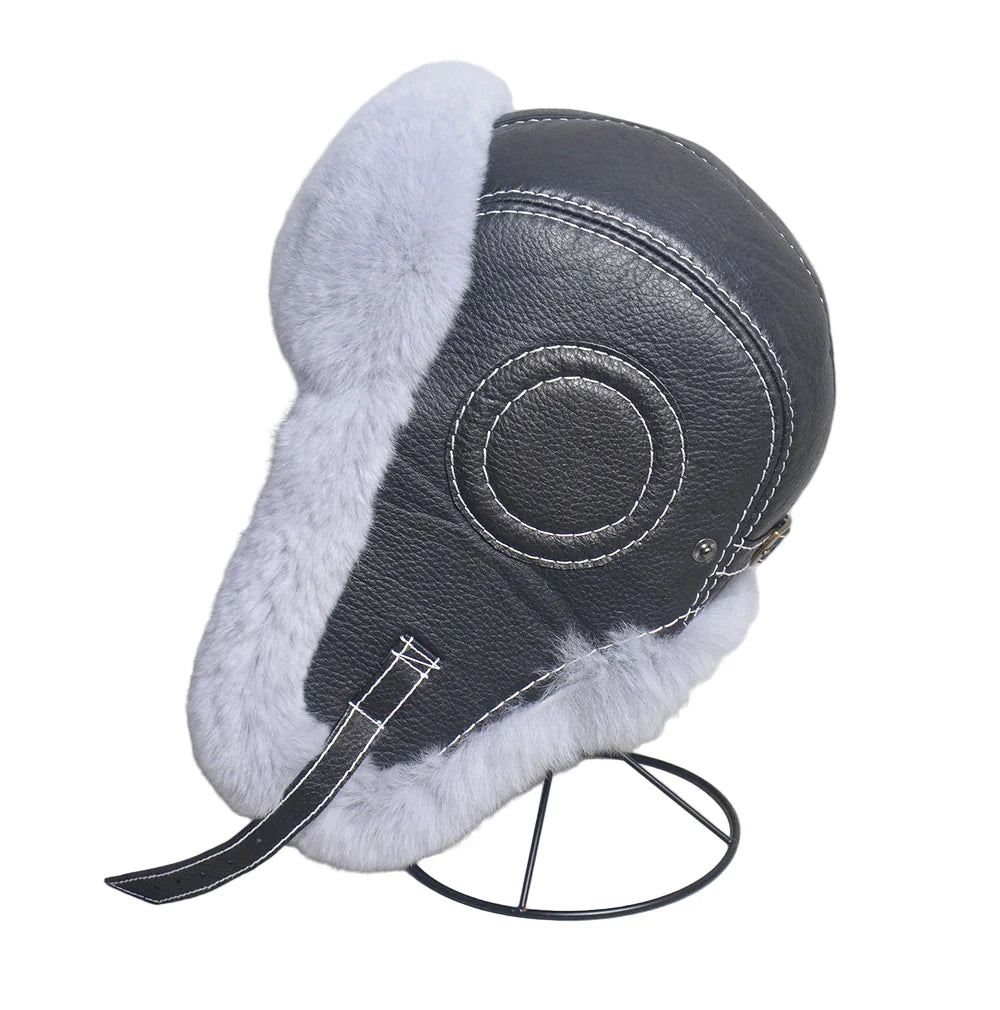 Anchorage Winter Genuine Leather Bomber Hat