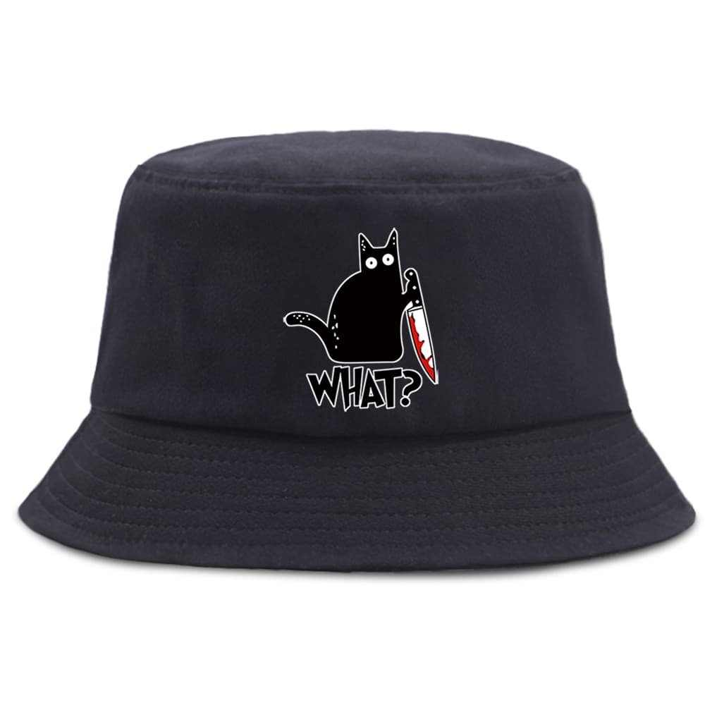Black Cat & Knife Bucket Hat