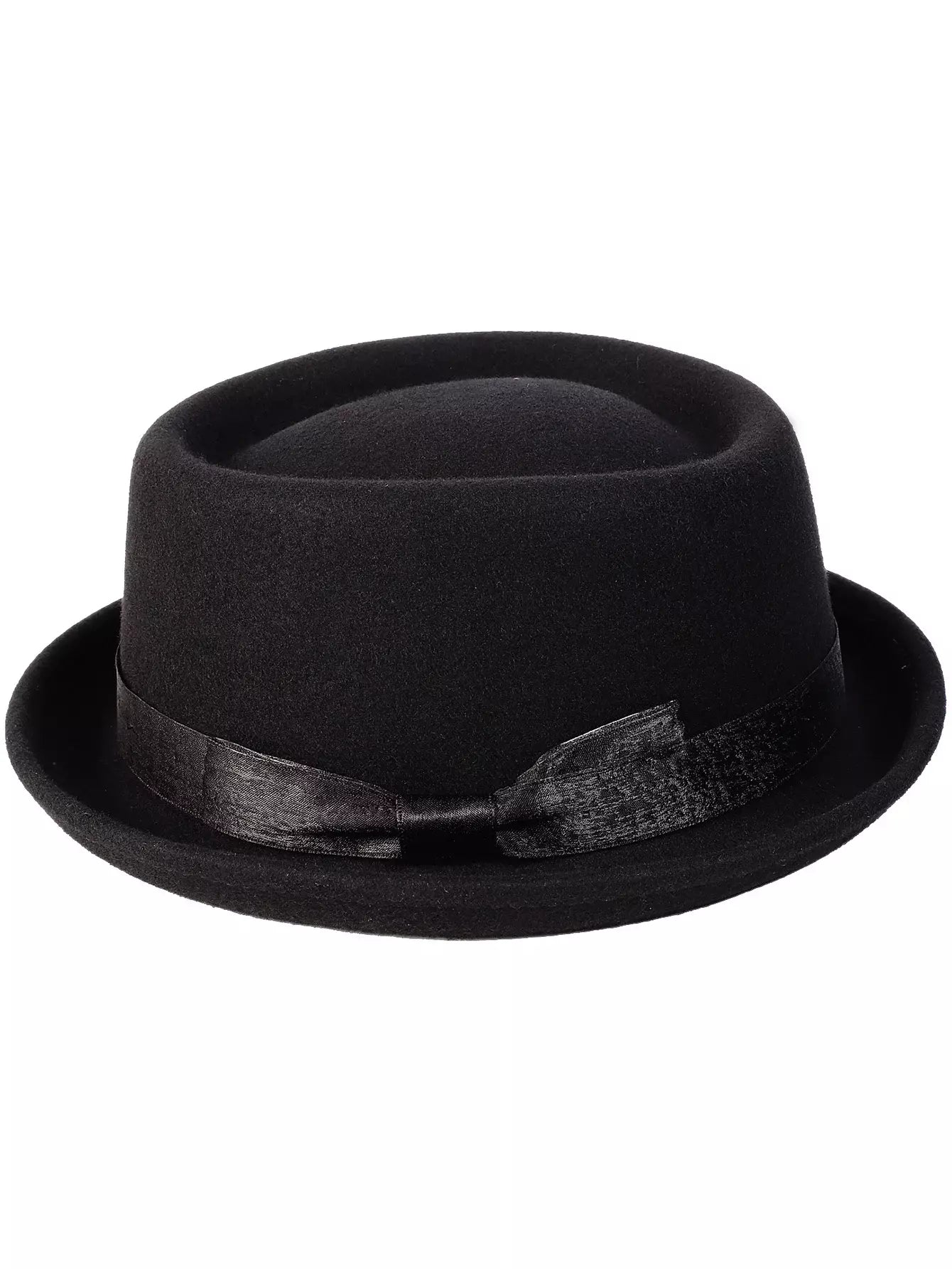 Corleone Black Wool Porkpie Hat