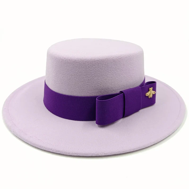 Firefly Ribbon Boater Porkpie Hat
