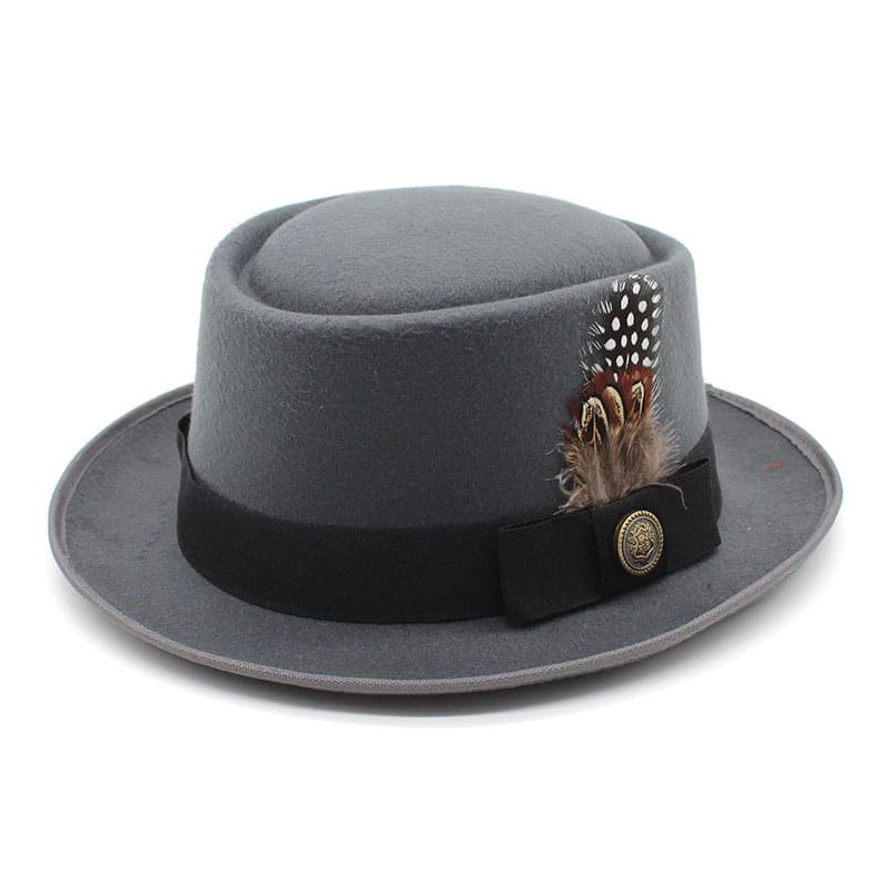 Giovanni Feather Porkpie Hat