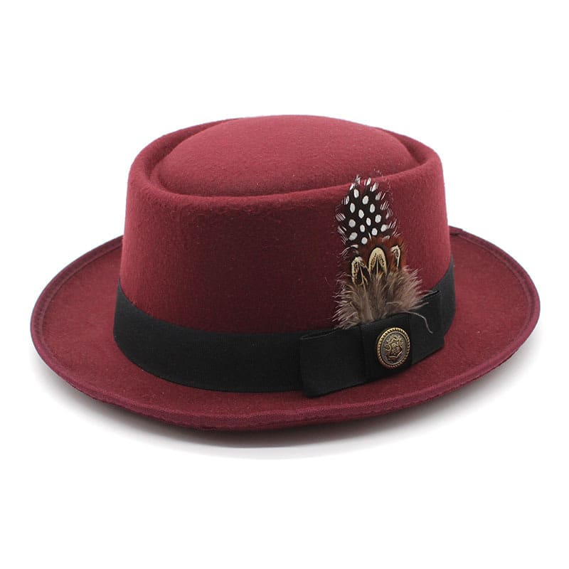 Giovanni Feather Porkpie Hat
