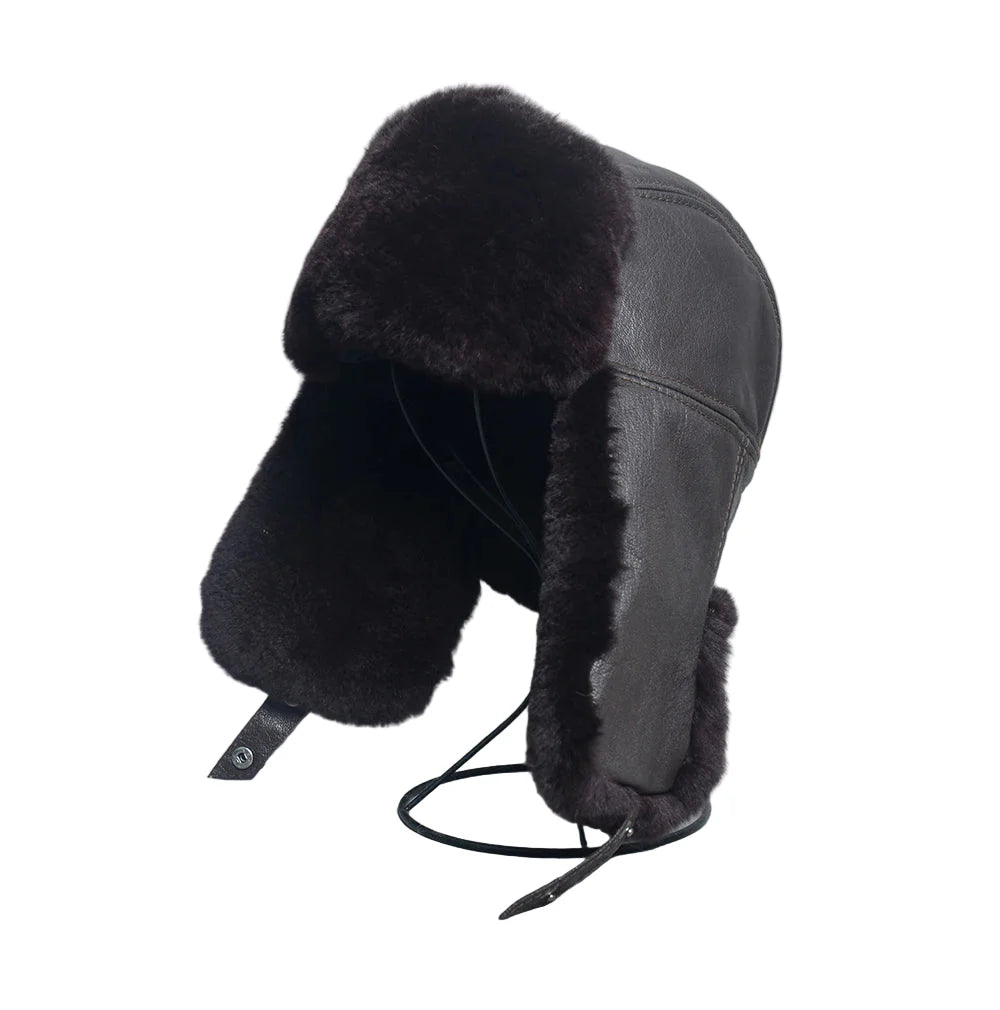 Gorki Genuine Leather Trapper Bomber Hat