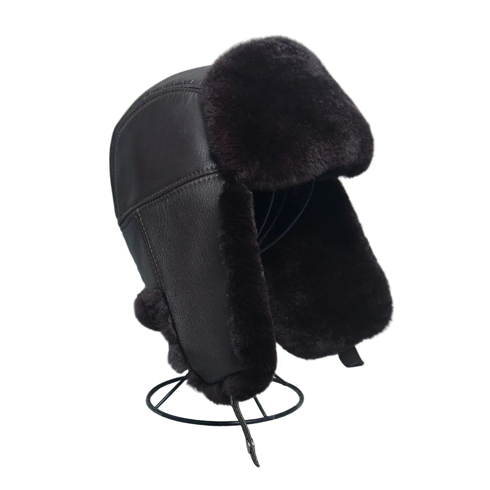 Gorki Genuine Leather Trapper Bomber Hat