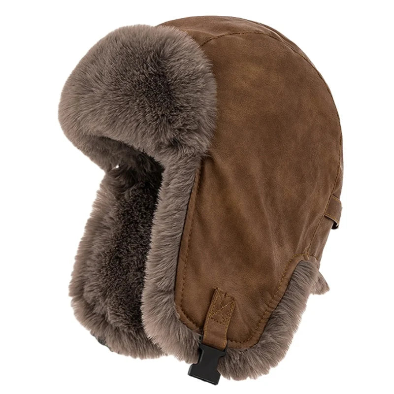 Leningrad Winter Leather Trapper Bomber Hat