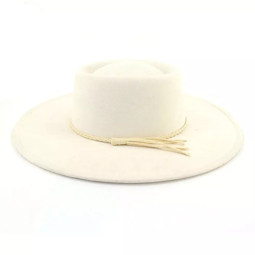 Monaco Wide-Brimmed Suede Porkpie Hat