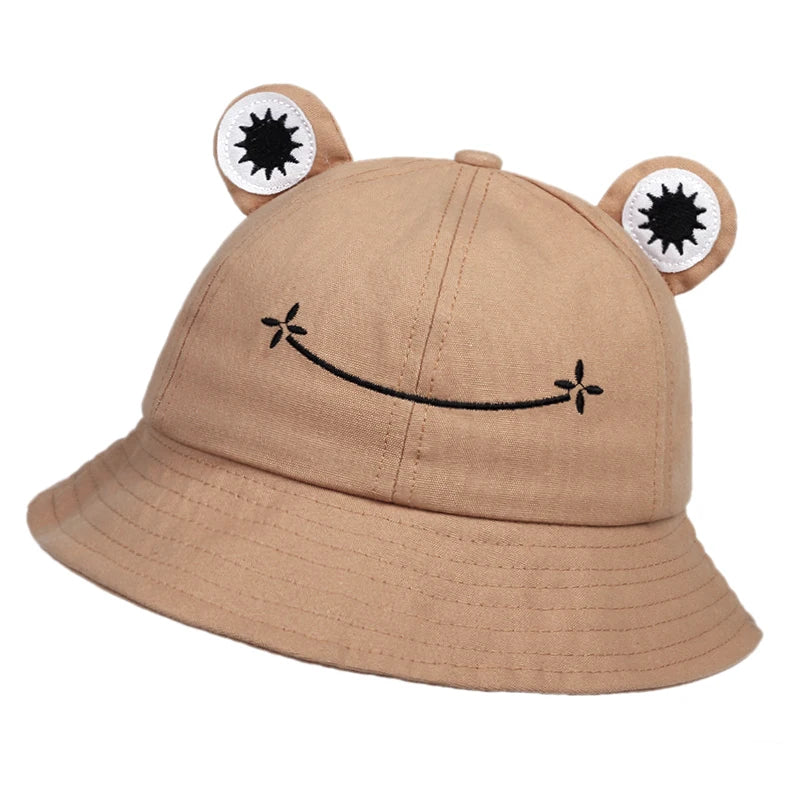 Smiling Frog Cotton Bucket Hat