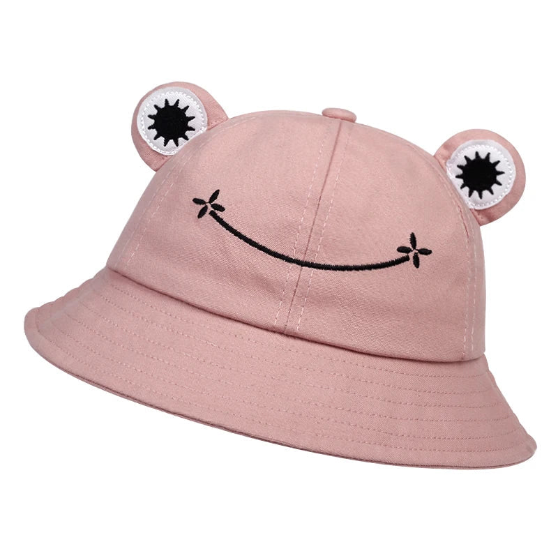 Smiling Frog Cotton Bucket Hat