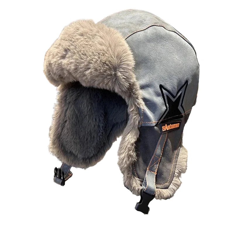 The Northern Star Winter Leather Bomber Hat