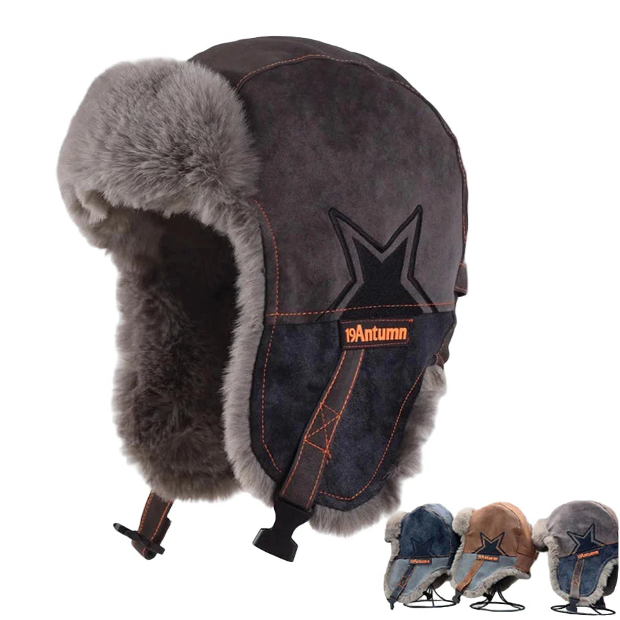 The Northern Star Winter Leather Bomber Hat
