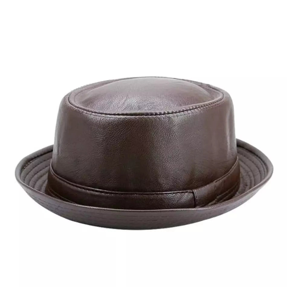 Walt Vintage Leather Porkpie Hat