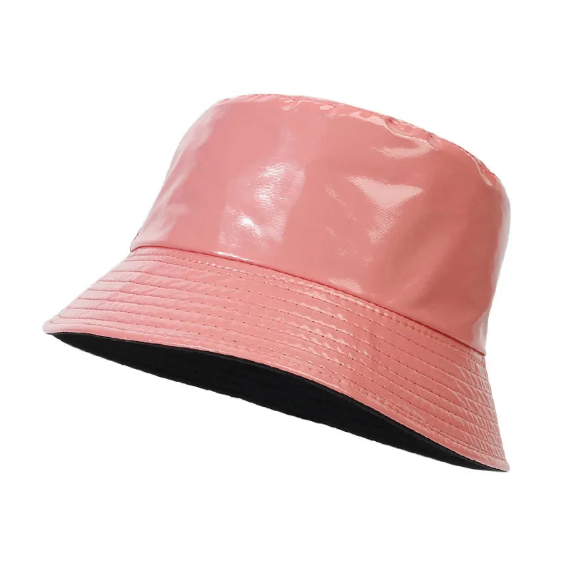 Waterproof Leather Reversible Bucket Hat