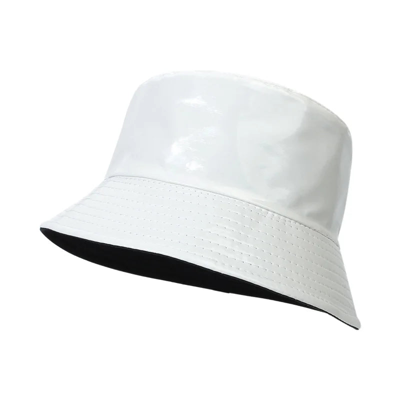 Waterproof Leather Reversible Bucket Hat